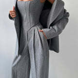 Dolce™ - Conjunto de três peças com blazer trespassado
