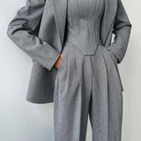 Dolce™ - Conjunto de três peças com blazer trespassado