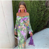 Conjunto de vestido com estilo + cachecol