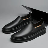 Sapatos Slip-On em pele