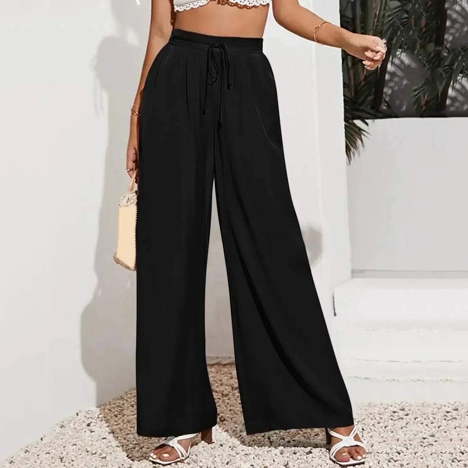 Casual Pants with Elastic Waist