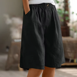 Hadubrandis – Shorts Longos e Arejados em Algodão para o Dia a Dia