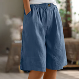 Hadubrandis – Shorts Longos e Arejados em Algodão para o Dia a Dia