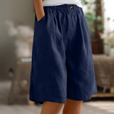 Hadubrandis – Shorts Longos e Arejados em Algodão para o Dia a Dia