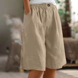 Hadubrandis – Shorts Longos e Arejados em Algodão para o Dia a Dia