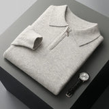 Elegante camisola polo em caxemira