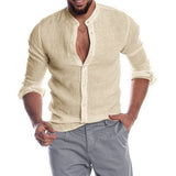Camisa de linho de algodão