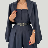 Julia | Conjunto Feminino Bustier + Casaco – Estilo Elegante & Tendência