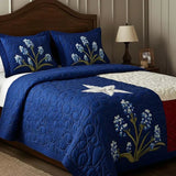 Conjunto de Roupa de Cama Acolchoada de 3 Peças Orgulho do Texas