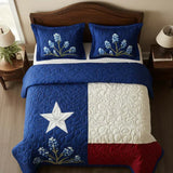 Conjunto de Roupa de Cama Acolchoada de 3 Peças Orgulho do Texas
