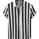 Camisa de verão às riscas respirável