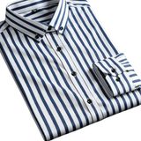 Givalli - Camisa casual às riscas para homem