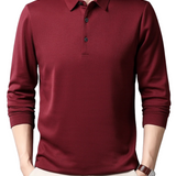 Camisa pólo elegante de manga comprida