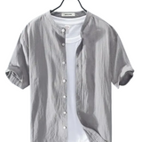 Camisa de verão em algodão e linho
