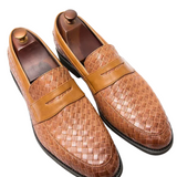 Mocassins elegantes em tecido