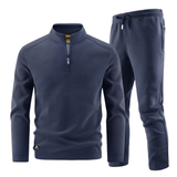Conjunto elegante de camisola com fecho para homem