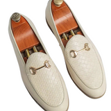 Mocassins de couro chique para homem