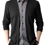 Camisa e casaco de malha 2 em 1