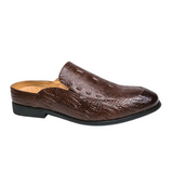 Sapatos elegantes com estampado de crocodilo