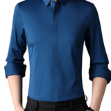 Camisa elástica sem rugas