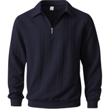 Camisola elegante com padrão e fecho