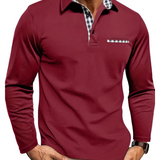 Camisa pólo com mangas compridas