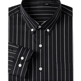 Camisa elegante de algodão às riscas