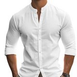 Camisa de linho respirável