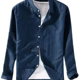 Camisa casual de algodão e linho