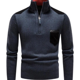 Camisola de lã com fecho