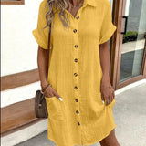 Renata™ - Vestido polo oversized em tecido