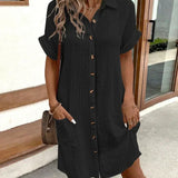 Renata™ - Vestido polo oversized em tecido