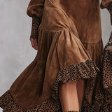 CHLOE | Vestido de Suédine Leopardo