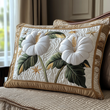 Fronha Acolchoada Branco Hibisco