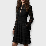 Moda Lusitana - Vestido Preto de Rendas e Transparências