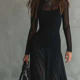 Orlina™ | Vestido Fluido de Camadas Transparentes