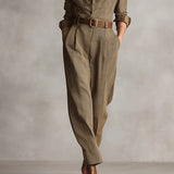 Zoë | Macacão utilitário xadrez com textura tweed refinada