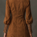 Liza - Robe curta efeito camurça