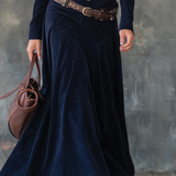 MILANA | Vestido longo em suedine com fenda
