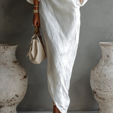 Nerina • Vestido maxi de uma só alça elegante e fluido