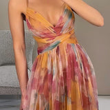 Giselle - Vestido longo com estampa floral encantadora