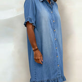 Moda Lusitana - Vestido Denim Elegante