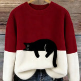 Luna | Camisola Feminino com Gráfico de Gato