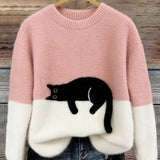 Luna | Camisola Feminino com Gráfico de Gato