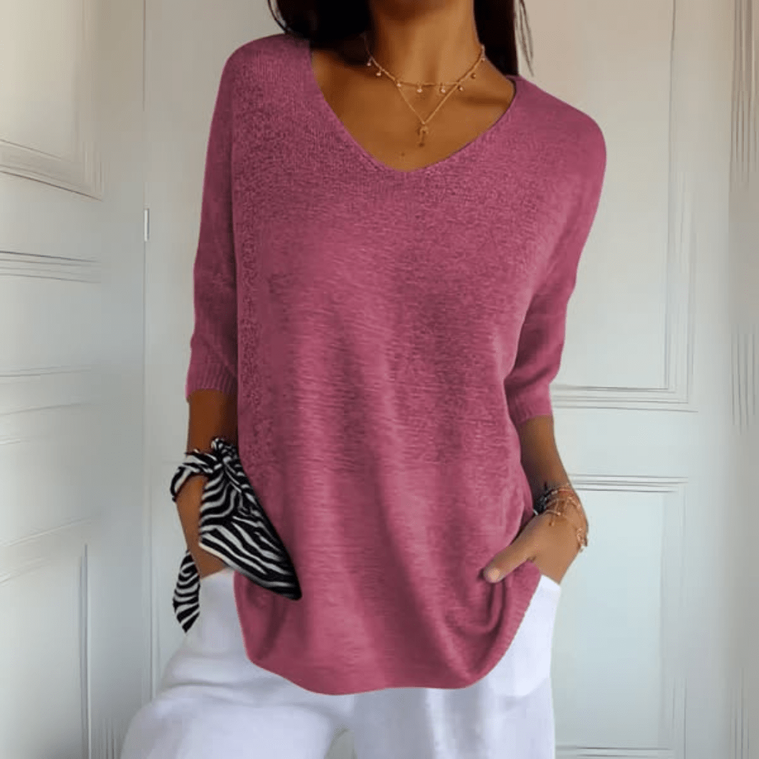 Anna | Top de malha com decote em V