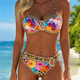 Moda Lusitana - Sexy Bikini com Estampa e Fecho Metálico