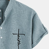 Moda Lusitana - Camisa Elegante com Colarinho Moderno