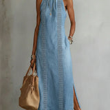 Moda Lusitana - Vestido de ganga com renda retro