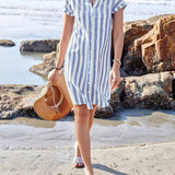 Martine™ | Vestido camisa listrado elegante