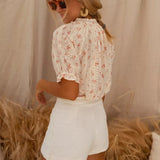 Elina™ - Blusa Floral com Charme de Verão